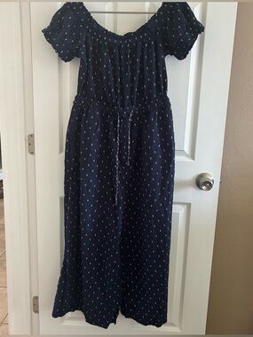 Anthropologie Findley Off-The-Shoulder Jumpsuit, Size Medium Petite